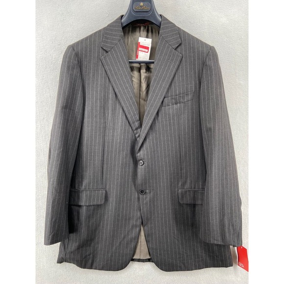 New HICKEY FREEMAN Sport Coat Blazer Men Sz 42S Addison 100% Wool Gray Pinstripe - Picture 1 of 10